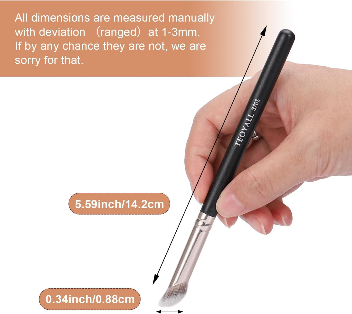 Contour Conceal Brush Set, 3PCS Angled Synthetic under Eye Concealer Brush for Blending Setting Buffing with Liquid, Cream and Powder Cosmetic