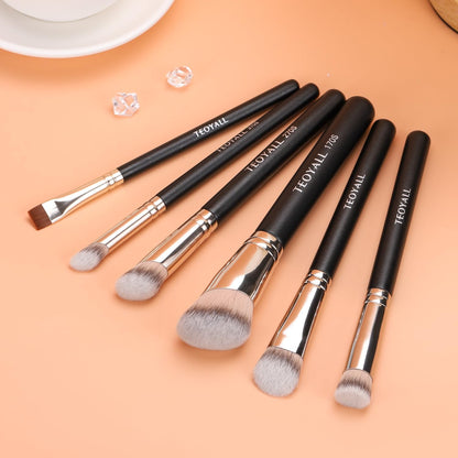 Contour Conceal Brush Set, 3PCS Angled Synthetic under Eye Concealer Brush for Blending Setting Buffing with Liquid, Cream and Powder Cosmetic