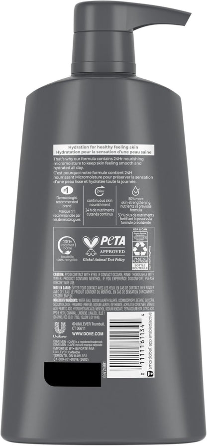 Body & Face Wash for Cooling Refreshment and Skin Strenghtening Nutrients Extra Fresh Body Wash with Micromoisture Technology 695 Ml